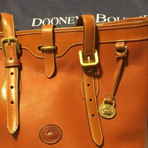 VINTAGE 90s Dooney & Bourke Tote British Tan AWL